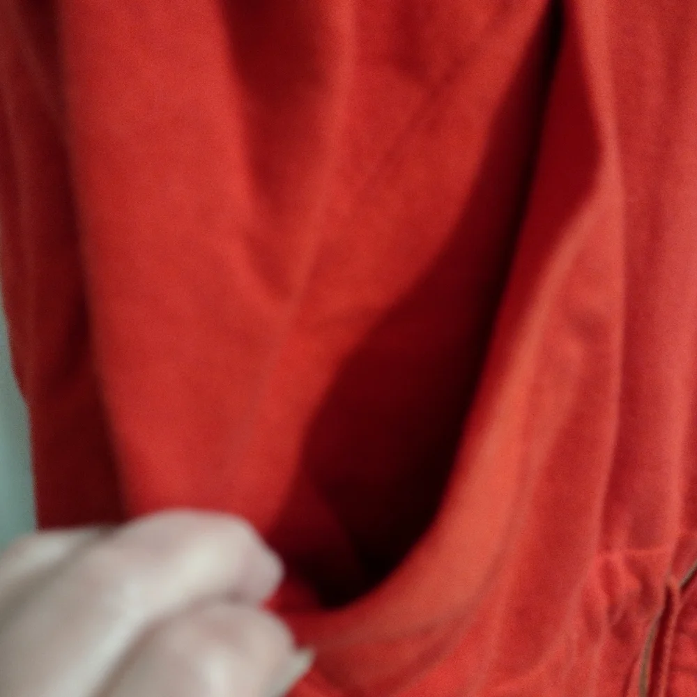 DKNY Red Fleece Sweater - Picture 6 of 8